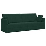 vidaXL Canapé-lit au sol Vert foncé 213 x 70 x 77 cm Velours