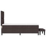 vidaXL Lit à ressorts avec matelas Marron foncé 80 x 200 cm tissu