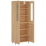 vidaXL Buffet haut Chêne sonoma 69 5x34x180 cm Bois d'ingénierie