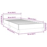 vidaXL Cadre de lit avec tête de lit sans matelas blanc 90x190 cm
