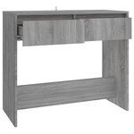 vidaXL Table console sonoma gris 89x41x76 5 cm bois d'ingénierie