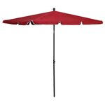 vidaXL Parasol de jardin avec mât 210x140 cm Rouge bordeaux