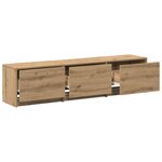 vidaXL Meuble TV Chêne artisanal Bois d'ingénierie