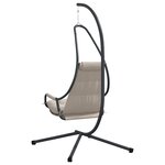 vidaXL Chaise suspendue Pliant Manuel Taupe 94 x 107 x 196.5 cm Acier