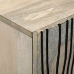 vidaXL Meuble TV Blanc 105 x 33 x 46 cm bois de manguier massif
