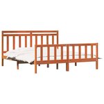 vidaXL Cadre de lit 2 Pièces Cire marron 205 5 x 185 5 x 100 cm