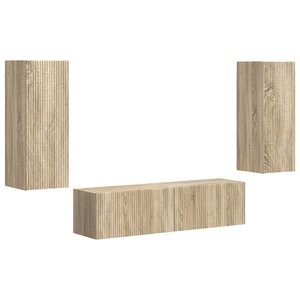 vidaXL Ensemble meuble TV 2 Pièces Chêne Sonoma Bois d'ingénierie