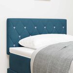 vidaXL Tête de Lit LED Argyle Bleu foncé 80 cm Velours