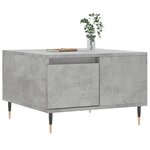 vidaXL Table basse gris béton 55x55x36 5 cm bois d'ingénierie