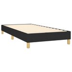 vidaXL Sommier à lattes de lit avec matelas et LED Noir 90x190cm Tissu