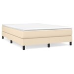 vidaXL Sommier à lattes de lit avec matelas Crème 160x200 cm Tissu