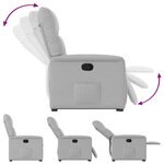 vidaXL Fauteuil inclinable gris nuage tissu