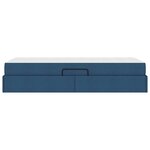 vidaXL Lit avec rangement et matelas Bleu 100 x 200 cm Polyester