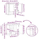 vidaXL Ensemble de mobilier de salle de bain 3 Pièces Bois Ancien