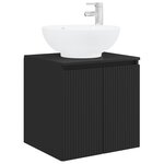 vidaXL Vanité de lavabo mural Noir 49 5 x 44 5 x 65 cm