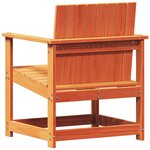 vidaXL Salon de jardin 3 Pièces cire marron bois de pin massif