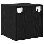 vidaXL Meuble mural 2 Pièces Chêne noir 37 x 37 x 37 cm Bois d'ingénierie