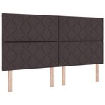 Lit Box Spring vidaXL avec Matelas Marron Foncé 180x200 cm Tissu
