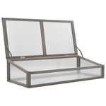 vidaXL Lit surélevé avec serre 110x54x120 cm Bois de sapin massif