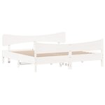 vidaXL Cadre de lit sans matelas blanc 200x200 cm bois massif de pin