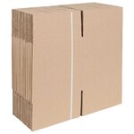 vidaXL Boîte Pliable 50 Pièces Marron 20 x 20 x 20 cm Carton