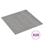 vidaXL Dalles de plancher autoadhésives 20 Pièces PVC gris pointillé