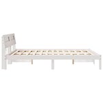 vidaXL Cadre de lit Blanc 140 x 200 cm Bois massif en pin