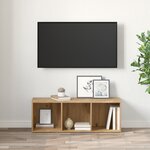 vidaXL Meuble TV avec stockage chêne artisanal Bois d'ingénierie