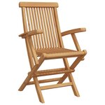 vidaXL Ensemble de salle à manger pour jardin Marron Teck massif