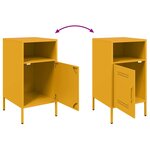 vidaXL Tables de chevet 2 Pièces jaune moutarde 36x39x68 cm