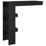vidaXL Table de bar murale Noir 102x45x103 5 cm Bois d'ingénierie