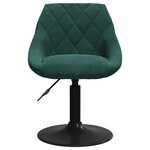 vidaXL Chaise de salle à manger Vert foncé Velours