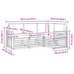 vidaXL Ensemble de canapés d'extérieur 4 pc Blanc et gris clair