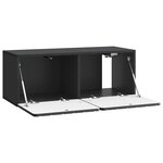 vidaXL Meuble TV mural 78 5 x 31 x 30 cm Noir Bois d'ingénierie