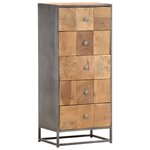 vidaXL Armoire à tiroirs 45 x 30 x 100 cm Bois de récupération massif