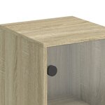 vidaXL Armoire latérale avec porte en verre chêne sonoma 35x37x100 cm