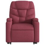 vidaXL Fauteuil inclinable de massage électrique Rouge bordeaux Tissu