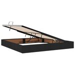 vidaXL Lit avec rangement et LED avec LED Noir 200 x 200 cm Polyester