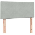 vidaXL Sommier à lattes de lit et matelas et LED gris clair 80x220 cm velours