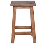 vidaXL Tabouret Naturel 30 x 30 x 47 cm Bois d'Acajou