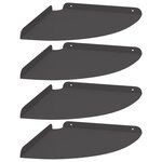 vidaXL Étagère flottante avec étagère 4 Pièces Noir 30 x 30 x 2 cm