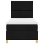 vidaXL Lit box spring avec matelas noir