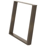 vidaXL Pieds de table à manger en forme de U  2 pièces  acier naturel  90 x (72-73) cm