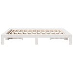 vidaXL Cadre de lit sans matelas blanc 140x200 cm bois de pin massif