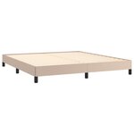 vidaXL Sommier à lattes de lit avec matelas Cappuccino 180x200 cm