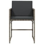 vidaXL Chaises de jardin avec coussins lot de 4 gris résine tressée