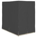 vidaXL Transat double avec toit Réglable Gris clair 205 x 129 x 200 cm