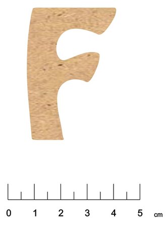 Alphabet en bois MDF adhésif 5 cm Lettre F