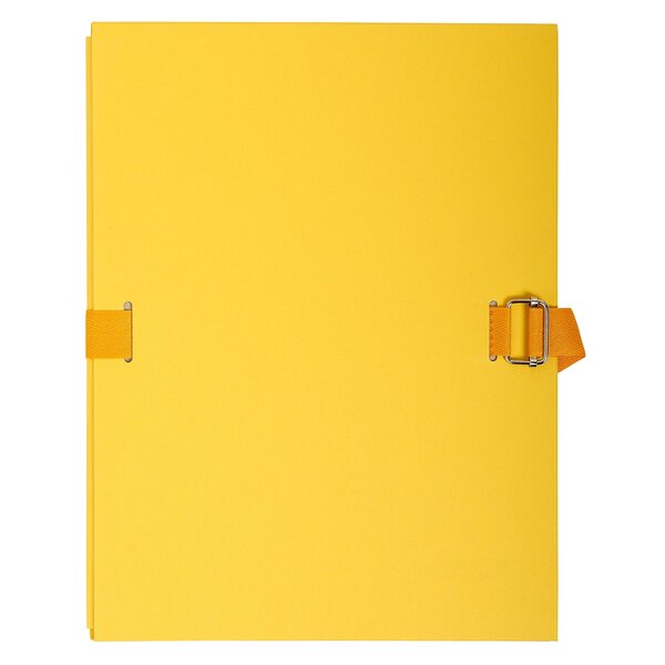 Chemise Dos Extensible Papier 24x32cm - Filmée Par 5 - Jaune - X 25 - Exacompta