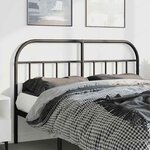 vidaXL Tête de lit de remplacement métal noir 135 cm